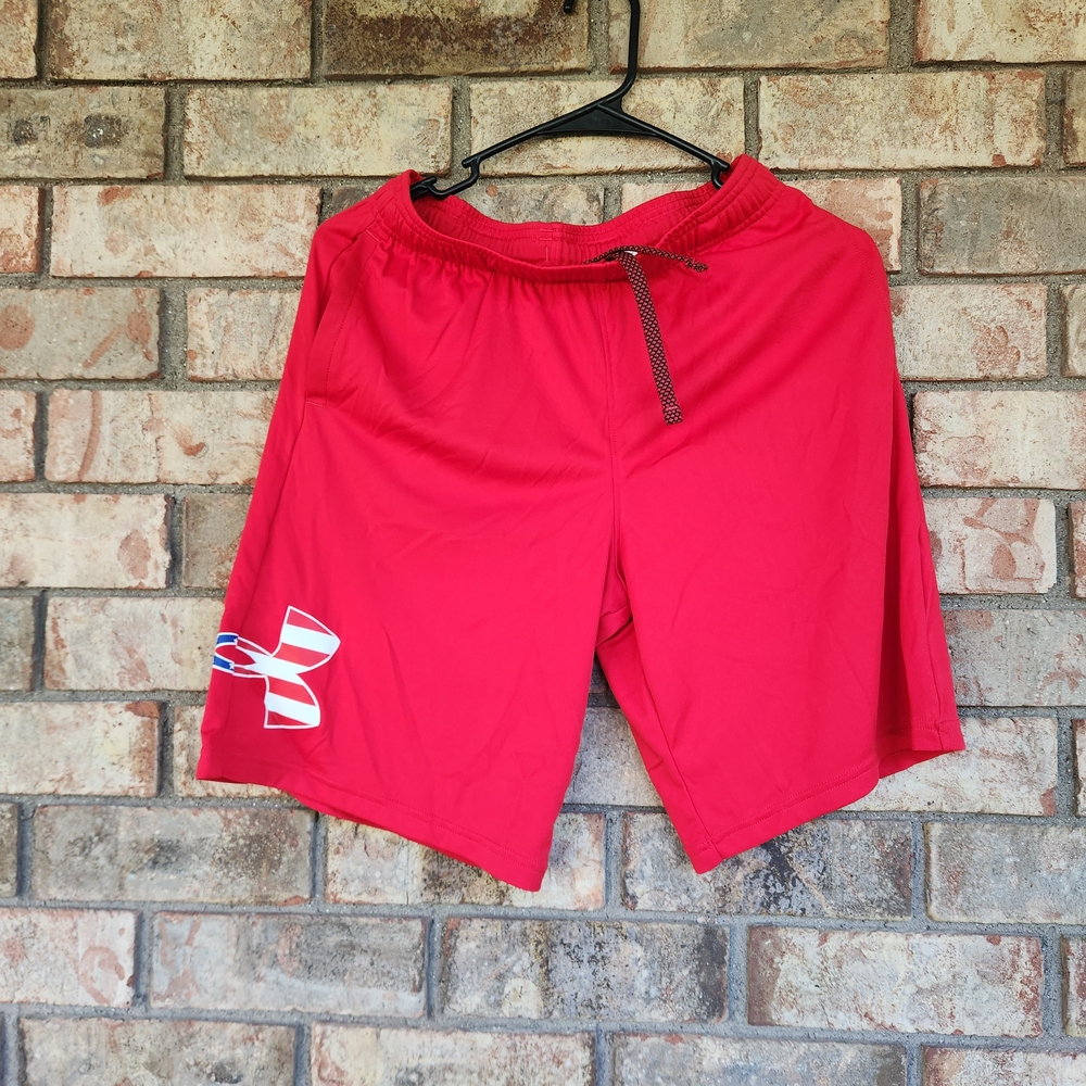 Under Armour Kids Bright Red Athletic Shorts